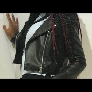 Leather (moto ) cropped jacket